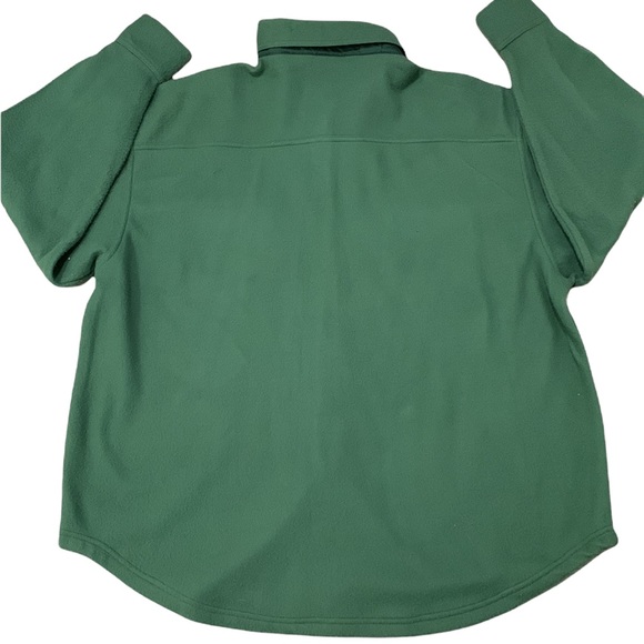 Vintage Green Fleece Button Down Shirt Sweater - Picture 4 of 9